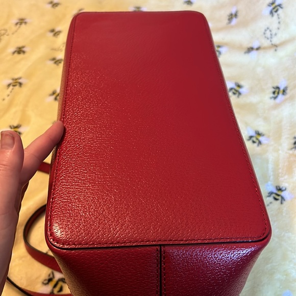 Red leather, Kate Spade tote - Picture 3 of 10
